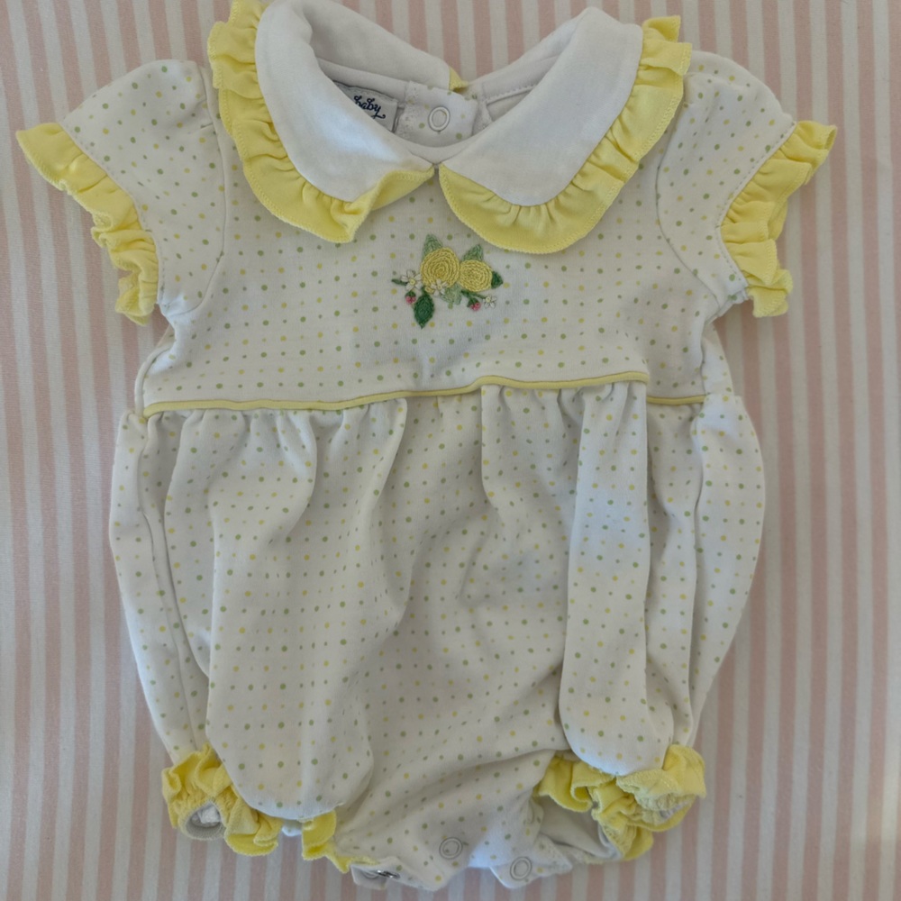 Magnolia Baby Lemon Embroidered Bubble